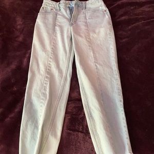 High rise straight cut jeans